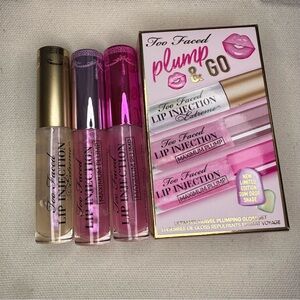 Too Faced Lip Injection Plump & Go Set travel size trio